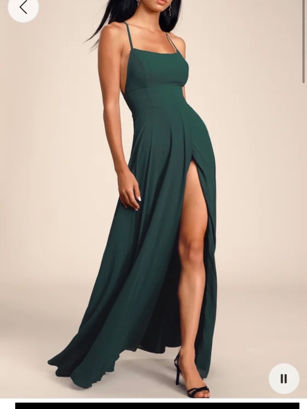 Lulus Dreamy Romance Forest Green Backless Maxi Dress - Size S
